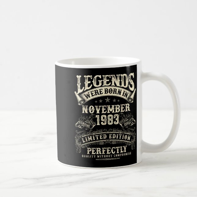 Taza De Café Retro 42nd Birthday For Men 42 Year Old November 1 (Derecha)