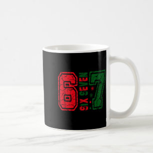 Taza De Café Retro 67 Divertido Seis Siete Meme 6 7 Número Navi