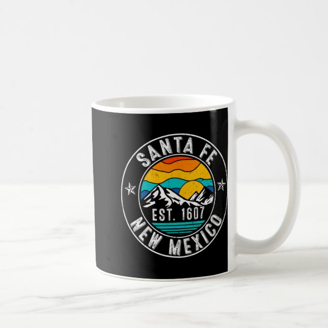 Taza De Café Retro 70s 80s Santa Fe New Mexico Nm  (Derecha)