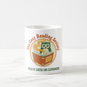 Taza De Café Retro 70s La Sociedad de Lectura Acogedora Amante 