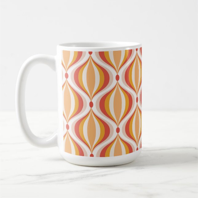 Taza De Café Retro 70s style nostalgia patterned soup mug (Izquierda)