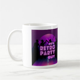 Taza De Café Retro 80 Disco Dance Fiesta Neon Purple Funky