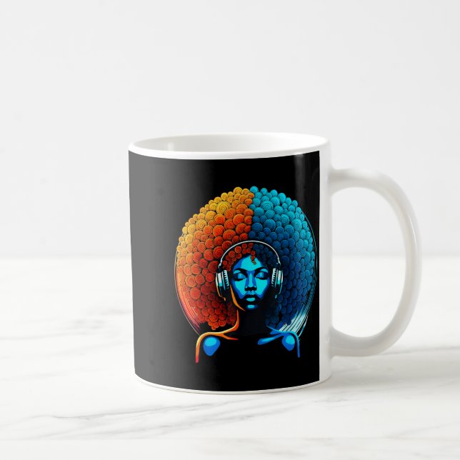 Taza De Café Retro 80s Funk Afro Girl Disco Soul African Americ (Derecha)