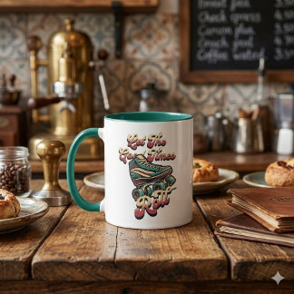 Taza de café Retro 80s Rollerskate