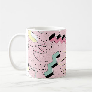 Taza De Café Retro abstracto brillante, patrón sin fisuras.