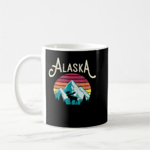 Taza De Café Retro Alaska, AK Montañas de Juneau Vida Silvestre