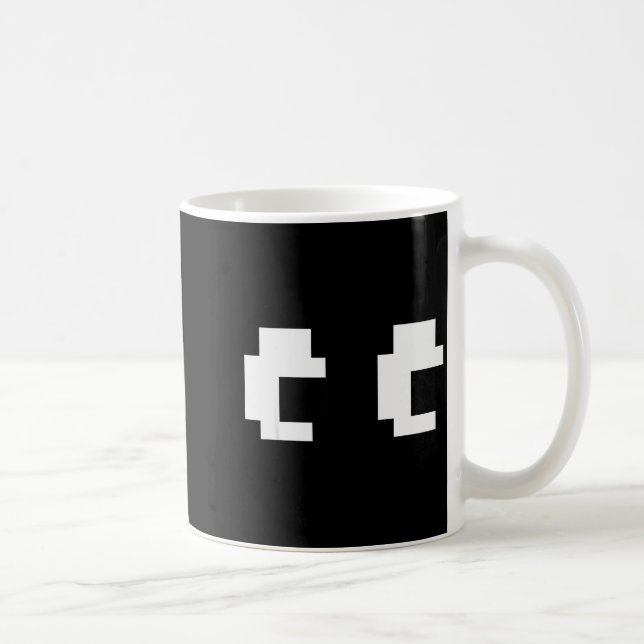 Taza De Café Retro Arcade Game Ghost Eyes Halloween Group Costu (Derecha)