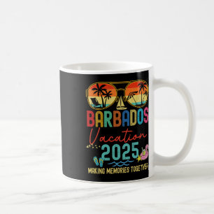 Taza De Café Retro Barbados Vacation 2025 Recuerdos que coincid
