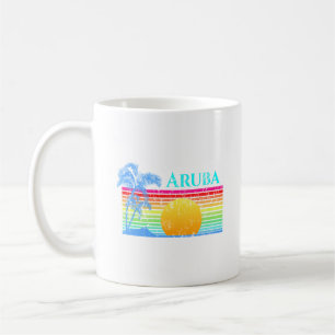 Taza De Café Retro Beach Aruba Sunset