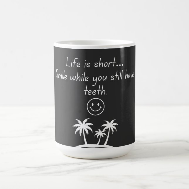 Taza De Café Retro Beach Vibe Smiley Face Tee - Funny Humor  (Centro)