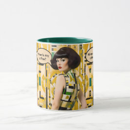 Taza de café Retro Beauty de los 60 ¿Dónde está mi