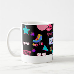 Taza De Café Retro black 80s Costume Vibrant culture pop