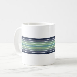 Taza De Café Retro Blue & Green Surfboard Stried