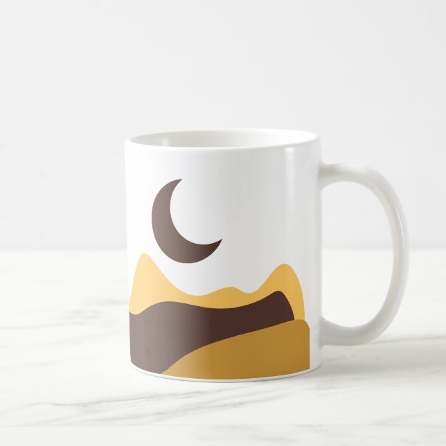 Taza De Café Retro Boho Moon (Derecha)
