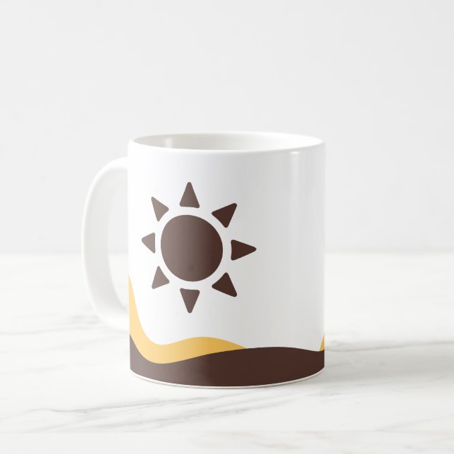 Taza De Café Retro Boho Sun (Anverso izquierdo)