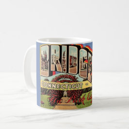 Taza De Café Retro Bridgeport CONN Postcard Mug