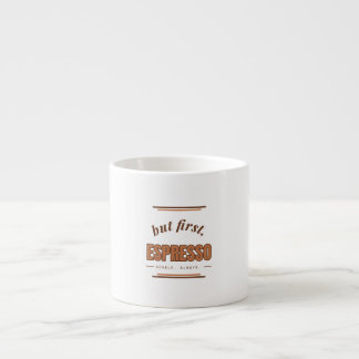 Taza de café retro But First Espresso de 6 oz