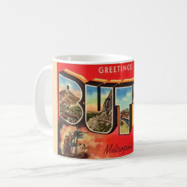 Taza De Café Retro Butte Montana Greeting Mug