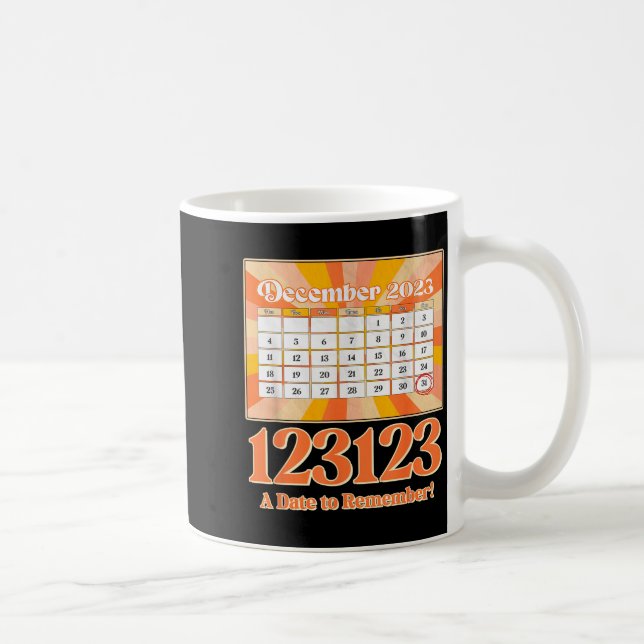 Taza De Café Retro Calendar_ Remember New Year's Eve 2023-24  (Derecha)