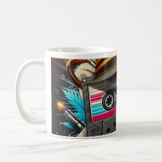 Taza De Café Retro Cassette Mug - Diseño de música vintage