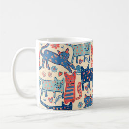 Taza De Café Retro Cats 