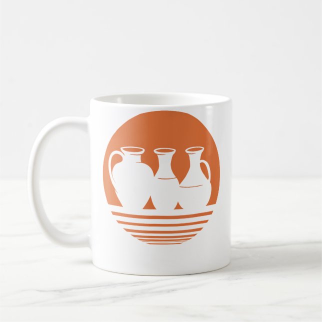 Taza De Café Retro Ceramic Vase Pottery (Izquierda)