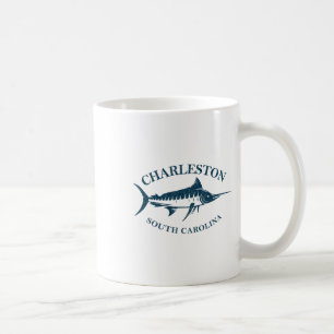 Taza De Café Retro Charleston South Carolina Vintage Fishing Bo