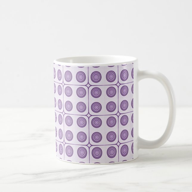 Taza De Café Retro Charm Circles Mug, Violet (Derecha)