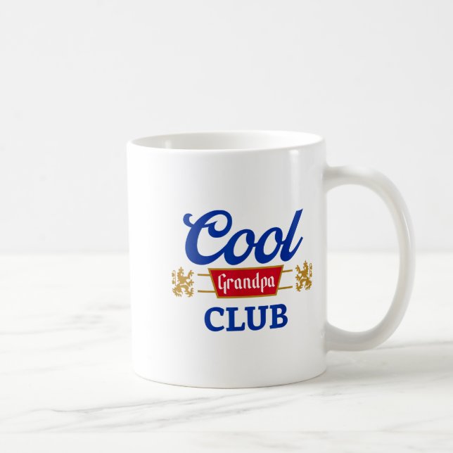 Taza De Café Retro Cool Grandpa Club Family Matching Father's D (Derecha)