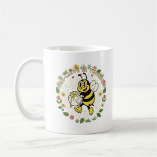 Taza De Café Retro Cree En Ti Mismo Abeja De Miel Vintage