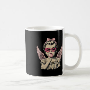 Taza De Café Retro Cupido Día de San Valentín Cute Vintage Cupi