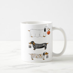 Taza De Café Retro Dachshund Halloween Wiener Dog Pumpkin Weeni