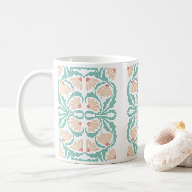 Taza De Café Retro Daisies Birth Flower April (Con donut)