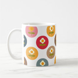 Taza De Café Retro Daisy Chica adolescente Coffee Mug