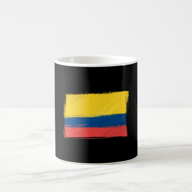 Taza De Café Retro de bandera de Colombia (Centro)