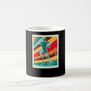 Taza De Café Retro de jugador de balonmano