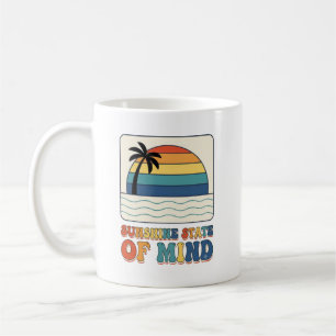Taza De Café Retro de los 70 "Estado de ánimo soleado" Palma