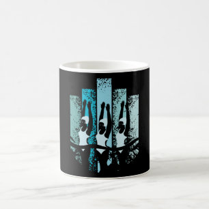 Taza De Café Retro De Natación Sincrónica