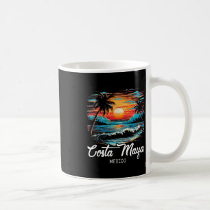Taza De Café Retro de vacaciones en familia México Costa Maya