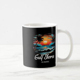 Taza De Café Retro de vacaciones familiares atardecer las costa