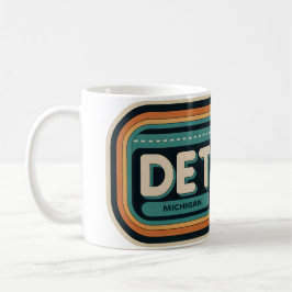 Taza De Café Retro Detroit Michigan Vintage