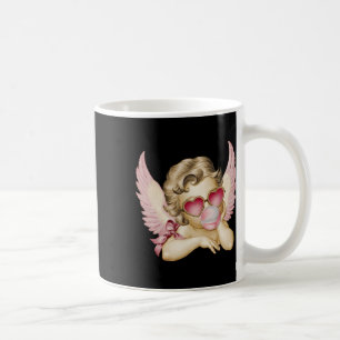 Taza De Café Retro Día de San Valentín Sol Corazón Cupido Flor 