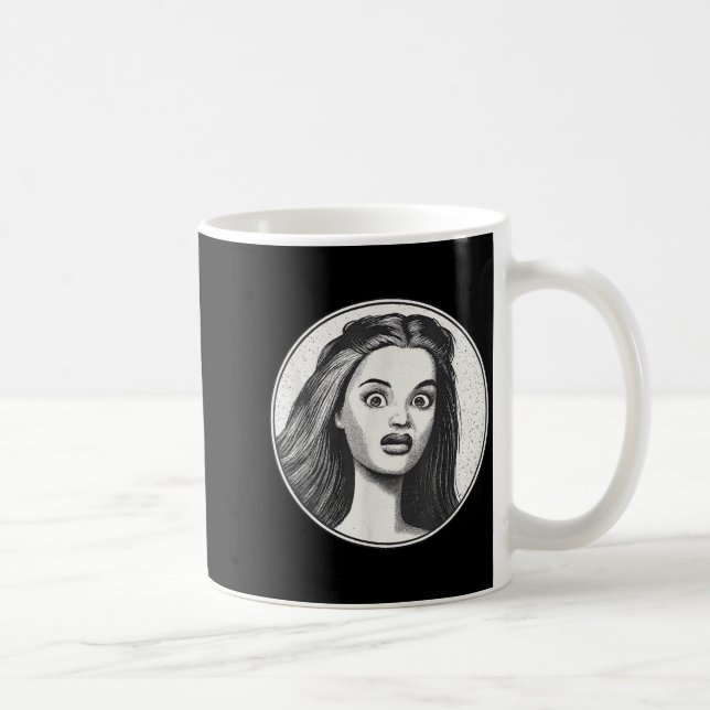 Taza De Café Retro Disgusted Doll Face  (Derecha)