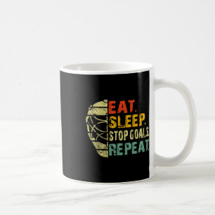 Taza De Café Retro Divertido Comer Dormir Parar Metas Repetir H