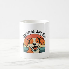 Taza De Café Retro Dog Stay Kind White Coffee Mug