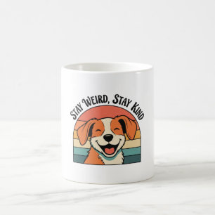 Taza De Café Retro Dog Stay Kind White Coffee Mug