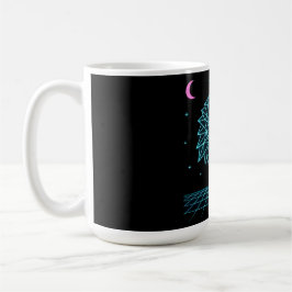 Taza De Café Retro Eagle Synthwave - Neon Flying Predator