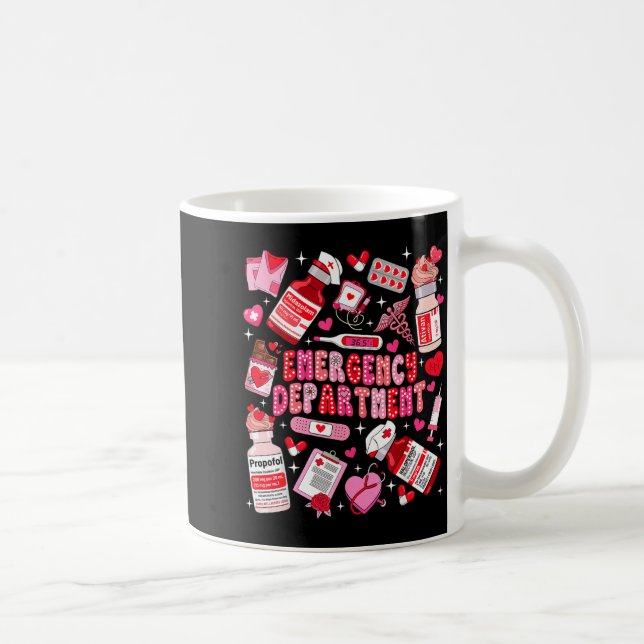 Taza De Café Retro Emergency Department Ed Er Nurse Valentines  (Derecha)