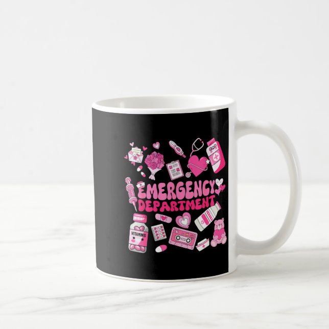 Taza De Café Retro Emergency Department Nk Valentine Er Nurse W (Derecha)