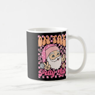 Taza De Café Retro En La Lista Pequeña Navidades De La Familia 